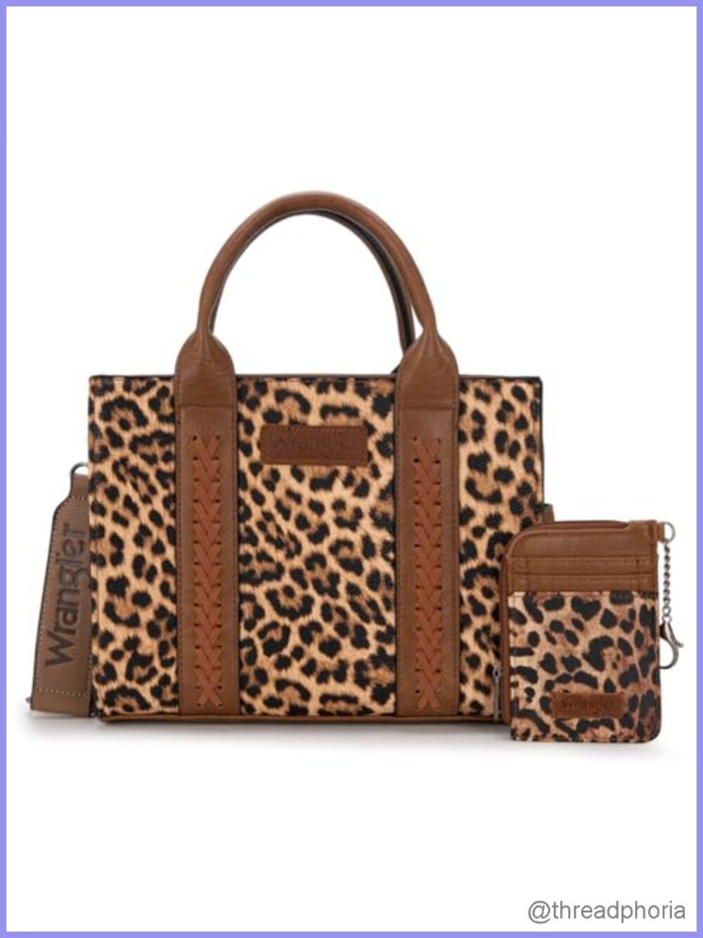 Faux Leather Tote Handbag with Detachable Crossbody Strap and Card Holder